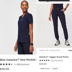 Figs Scrubs- Navy Blue Set